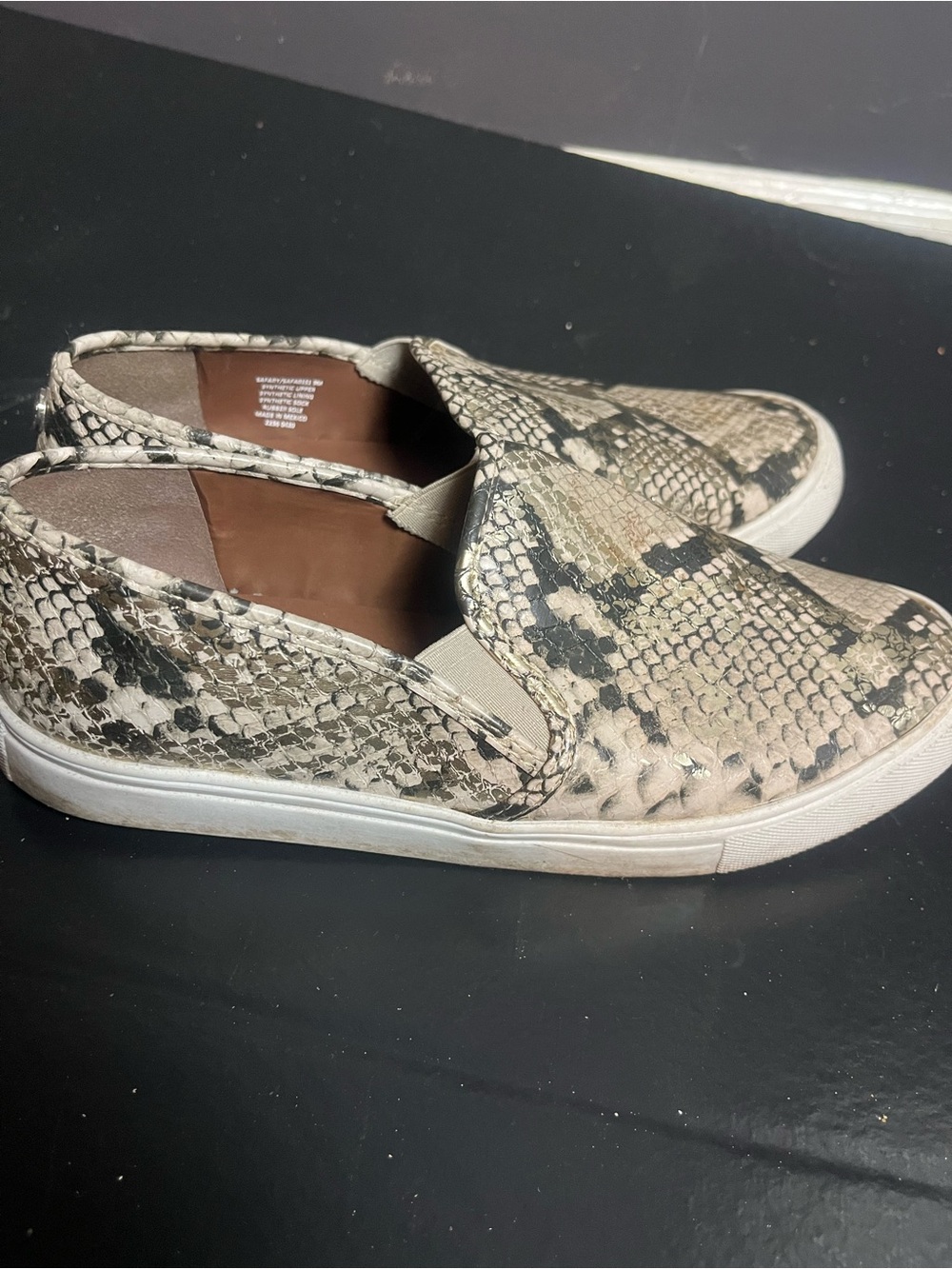 Steve Madden snakeskin print slip-on sneakers